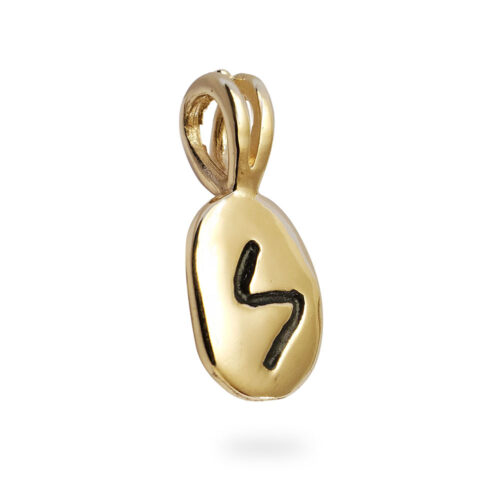 Sowelu Rune Pendant in Solid 14K Yellow Gold