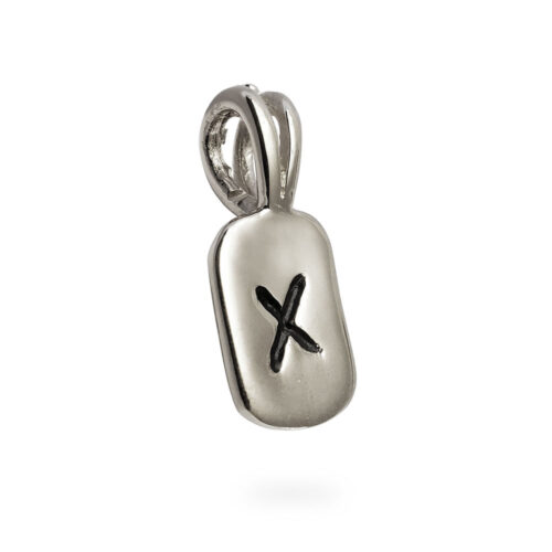 Nauthiz Rune Pendant in Solid Sterling Silver