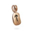 Teiwaz Rune Pendant in Solid 14K Rose Gold