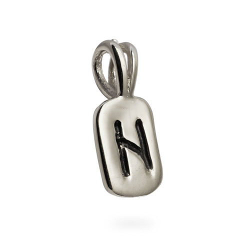 Hagalaz Rune Pendant in Solid Sterling Silver