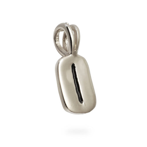 Isa Rune Pendant in Solid 14K White Gold