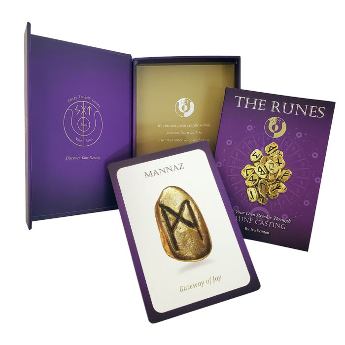 Rune Cards Box Set, 25 Rune Cards, 96 Page Guidebook by Iva Winton