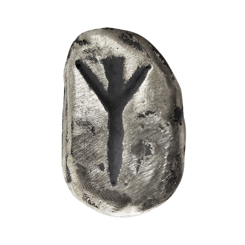 Algiz Rune in Solid Sterling Silver