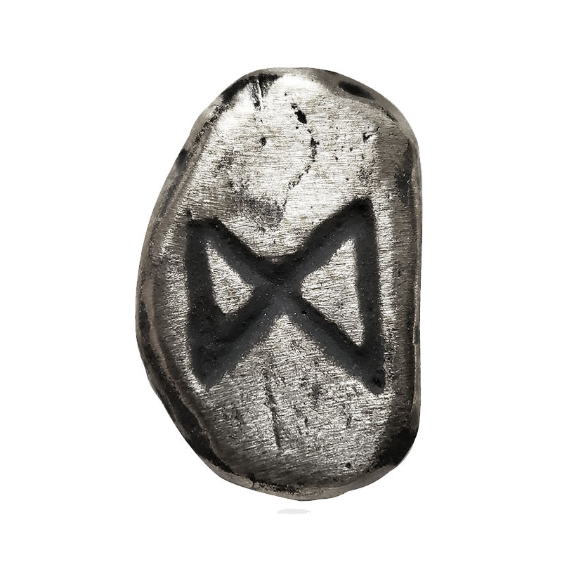 Dagaz Rune in Solid Sterling Silver