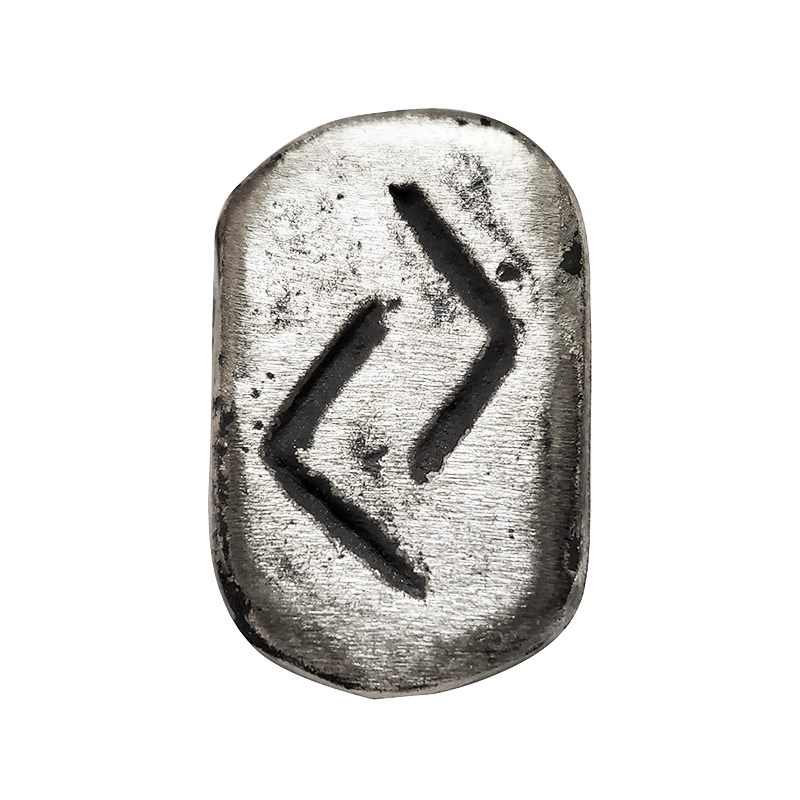 Jera Rune in Solid Sterling Silver