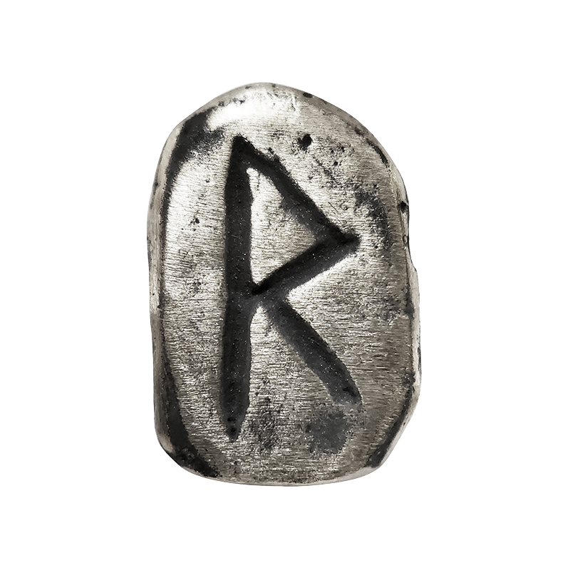 Raido Rune in Solid Sterling Silver