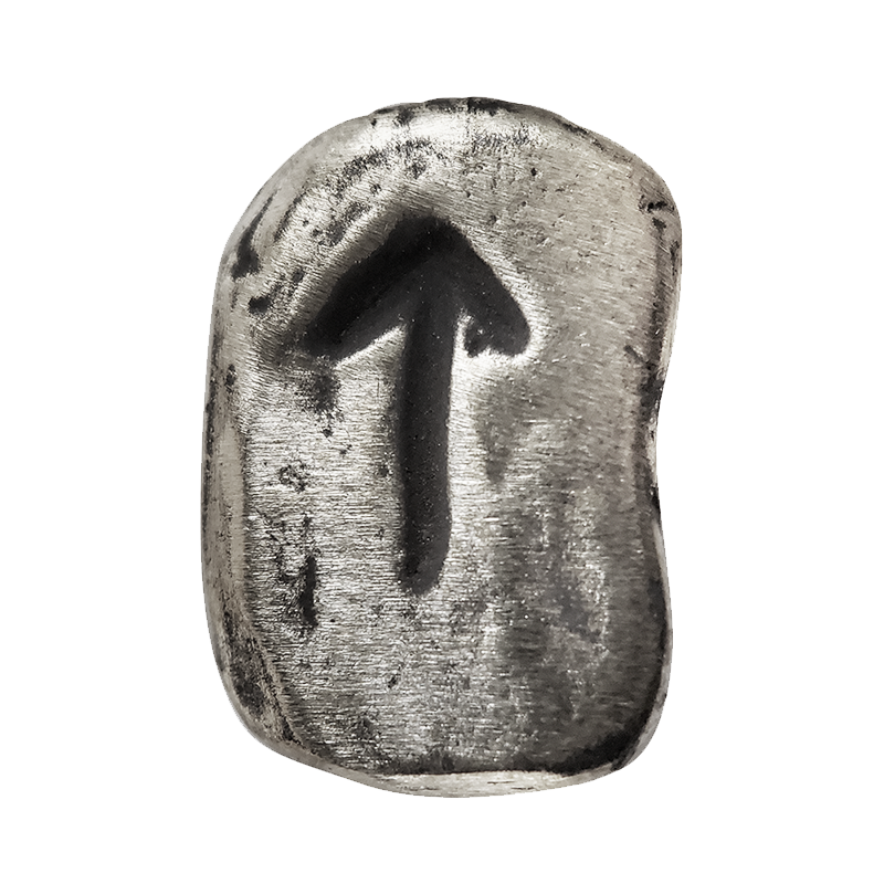 Teiwaz Rune in Solid Sterling Silver