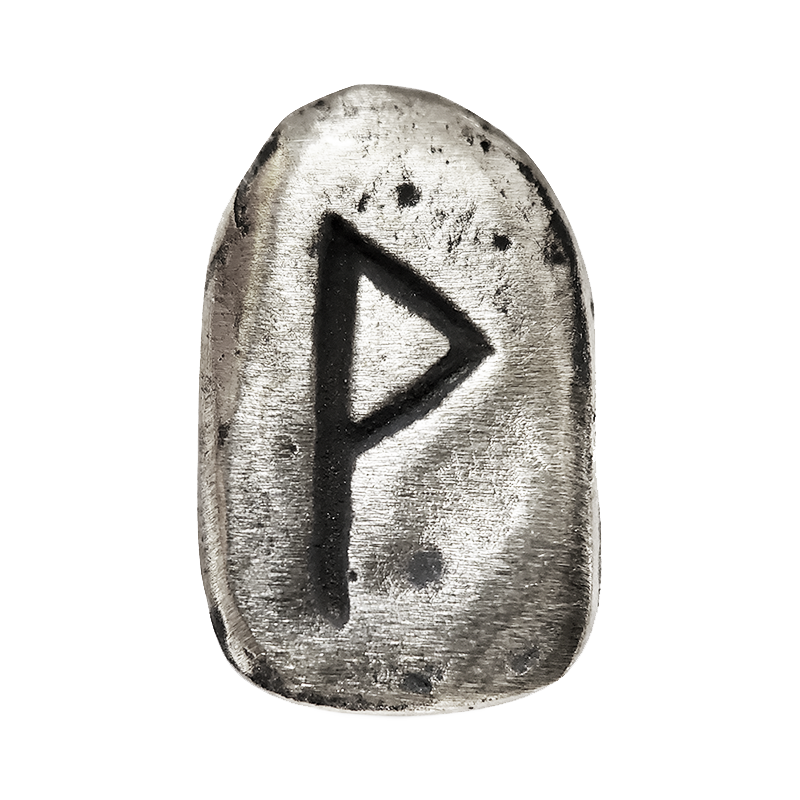 Wunjo Rune in Solid Sterling Silver